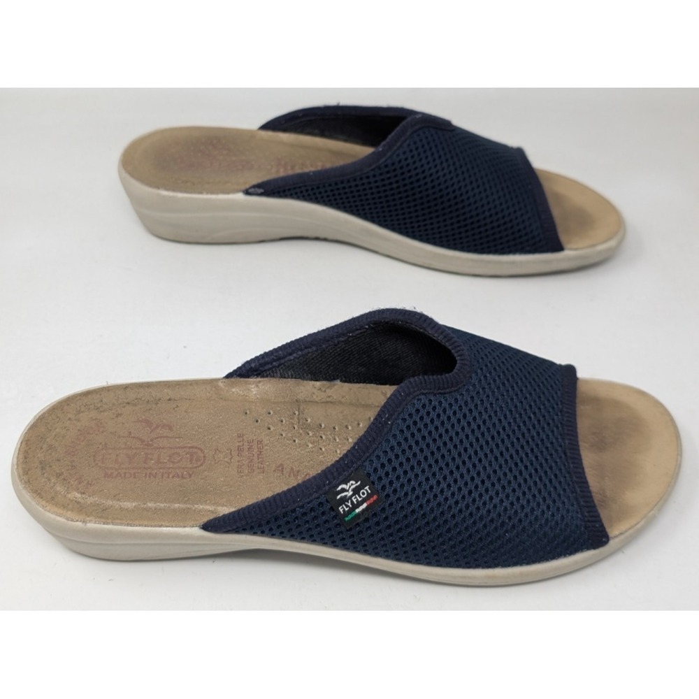Fly Flot Sandals Slides Slip On Made in Italy Size EU 39‎ / US 8 Blues